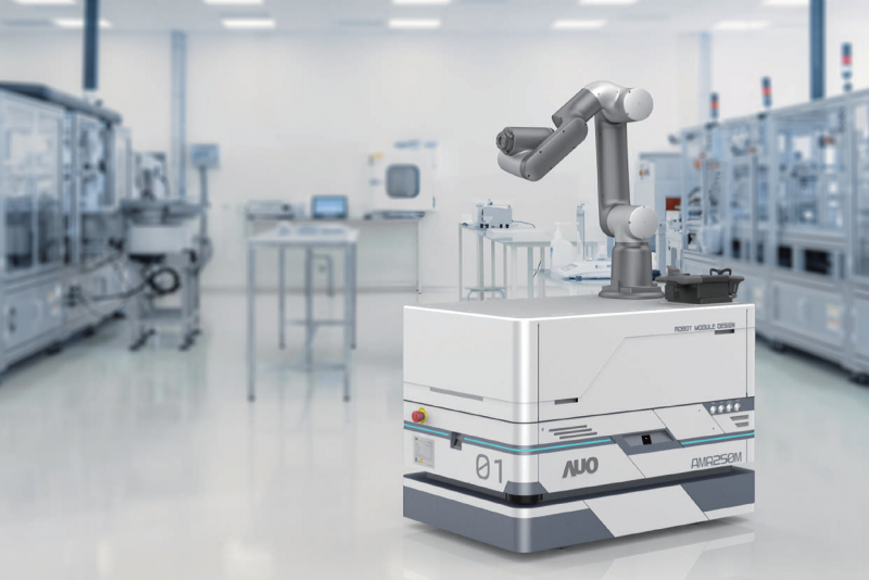 球速体育整合AI人工智慧、IoT物聯網與Cloud雲端平台服務，開發模組化AMR 250M自主移動機器人，滿足多元自動化生產需求，在智慧工廠中扮演著串接和搬運的角色